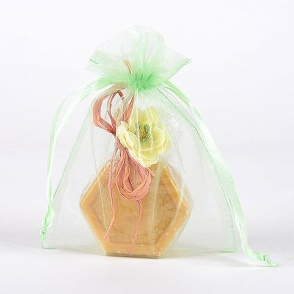 100 Fall Autumn Organza Bag Large 8x14" Gift Purple Red Fuchsia Green Yellow - Picture 5 of 6